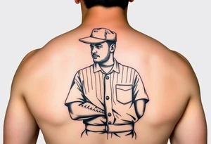 Baseball umpire wearing a chef outfit
\ tattoo idea