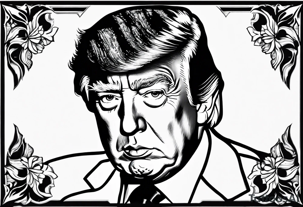 Tattoo stencil of trump tattoo idea