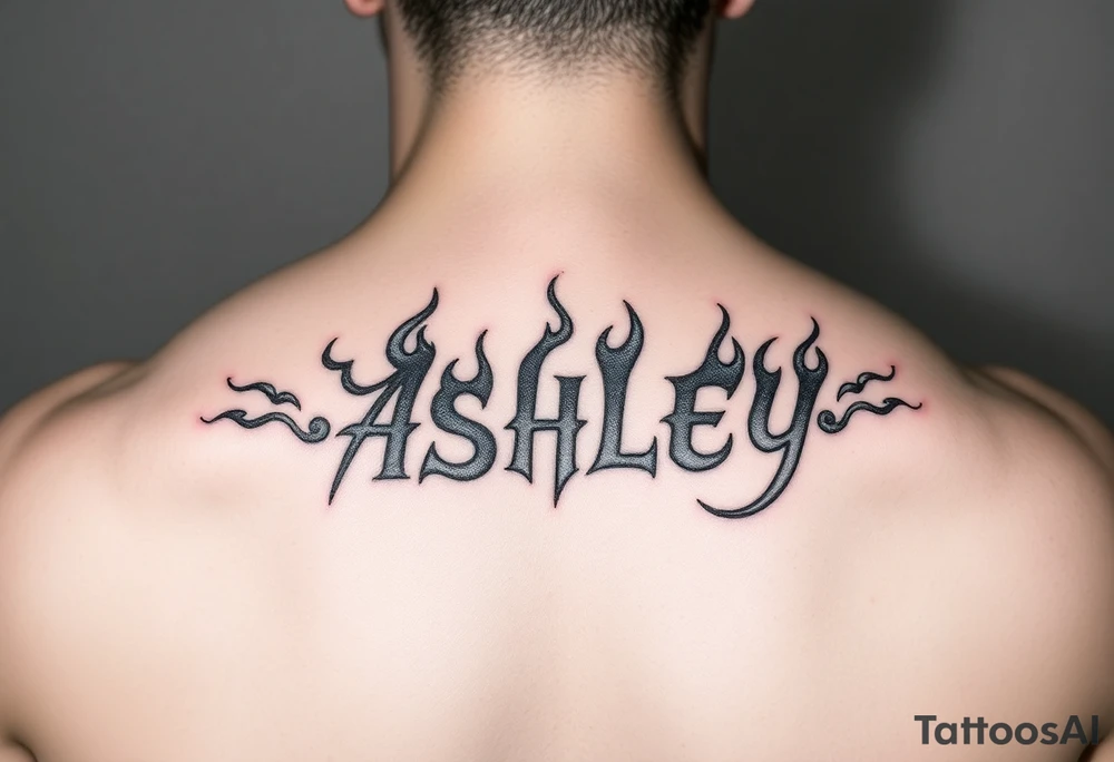 Name
Tattoo: ASHLEY in flames tattoo idea