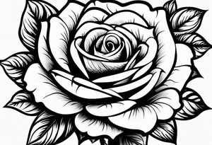 small rose under boob tattoo idea
