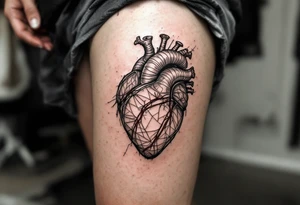 antomically percise heart tattoo idea