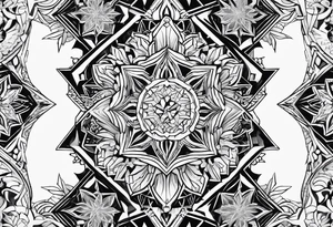 Repeating ice crystal pattern tattoo idea