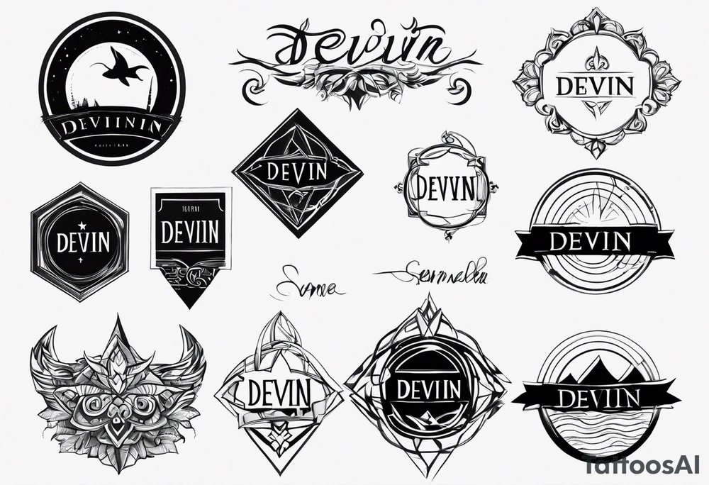 devin name tattoo tattoo idea