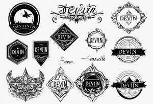 devin name tattoo tattoo idea