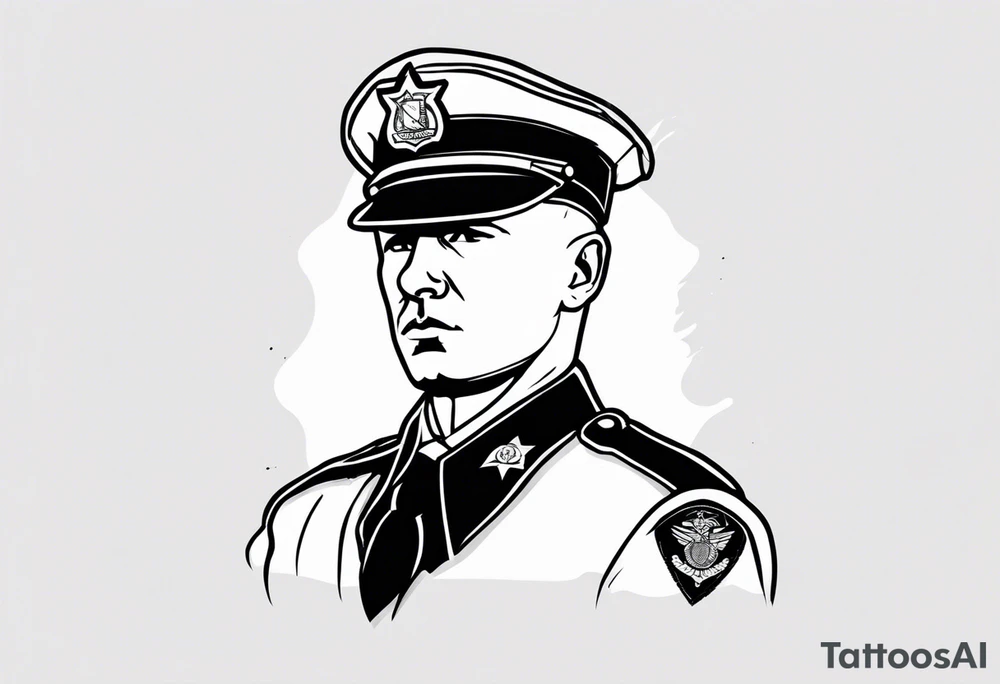 dirty officer tattoo idea