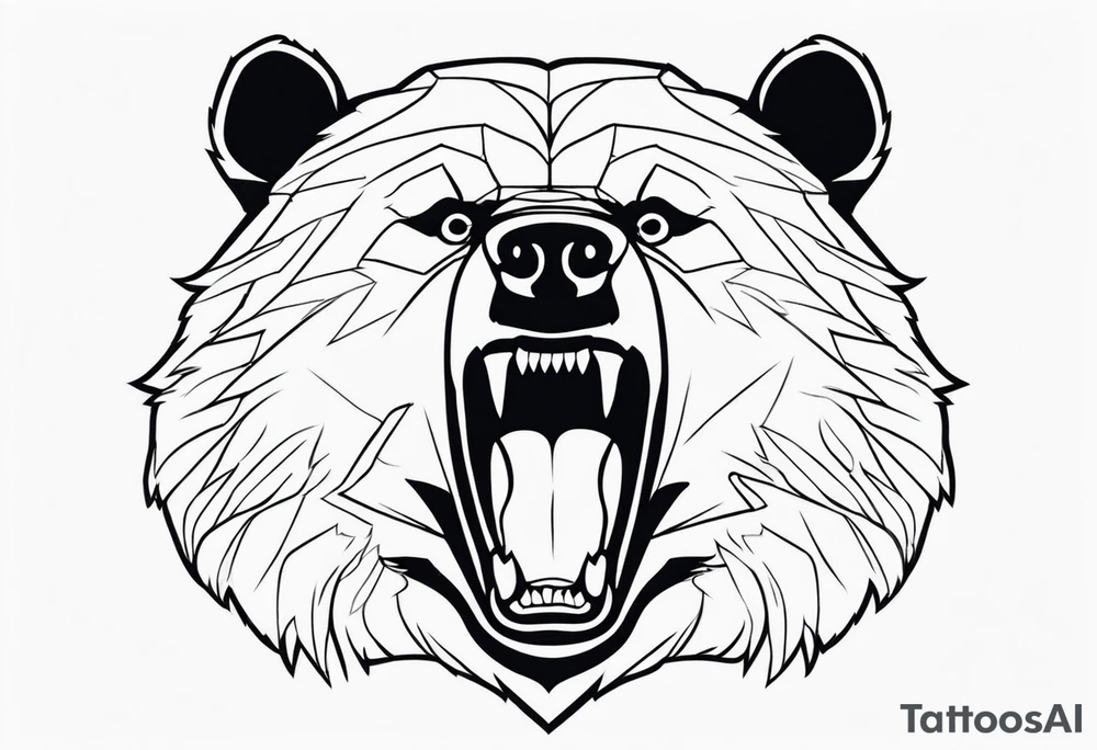 Angry Black Bear tattoo idea