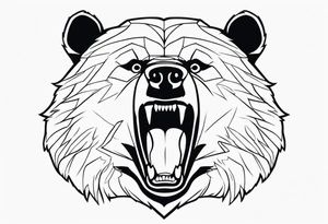 Angry Black Bear tattoo idea
