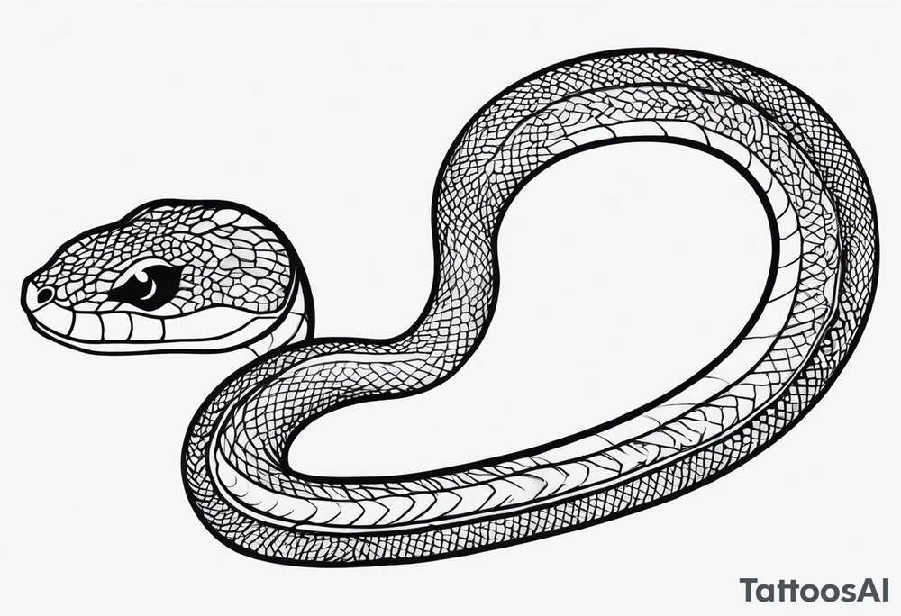 small snake tattoo idea