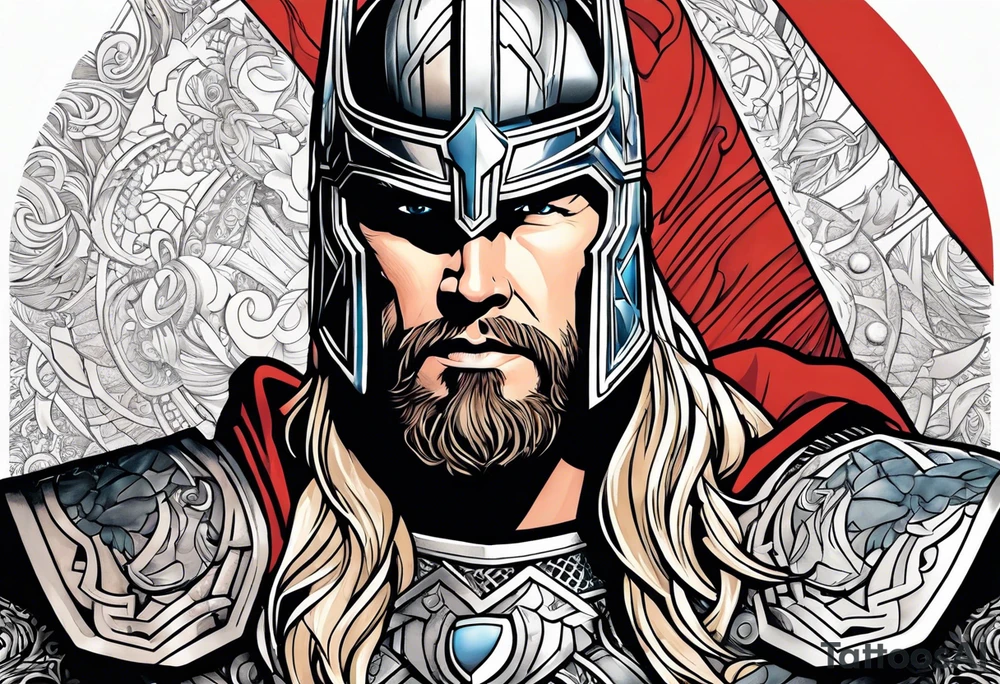 The Mighty Thor that looks like the Chris Hemsworth version tattoo idea