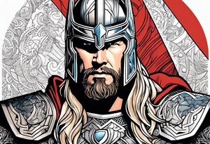 The Mighty Thor that looks like the Chris Hemsworth version tattoo idea
