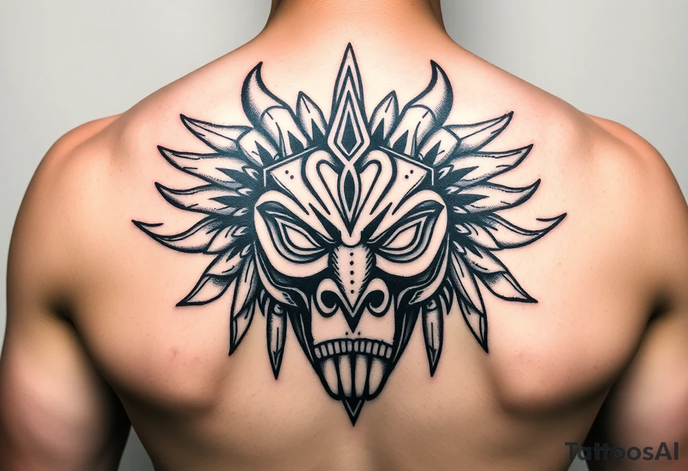 Zulu 
african mask tattoo idea