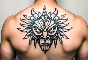 Zulu 
african mask tattoo idea