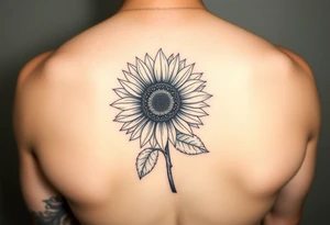 Sunflower and rainbow tattoo idea
