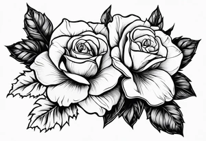 Rose, narcissus flower, holly flower for forearm tattoo idea