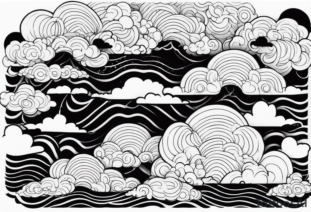 evil clouds tattoo idea