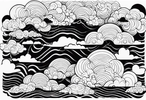 evil clouds tattoo idea