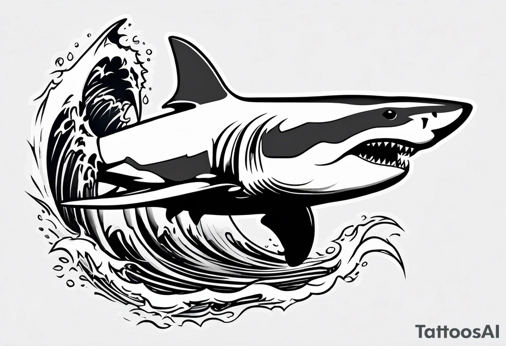 Great white shark tattoo idea