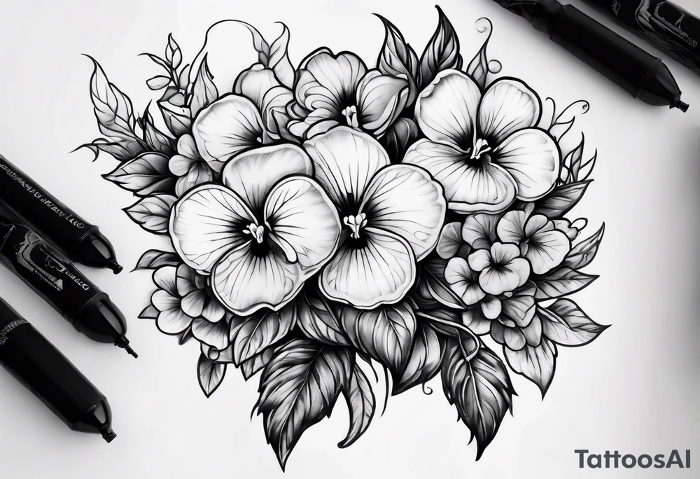 Violets tattoo idea
