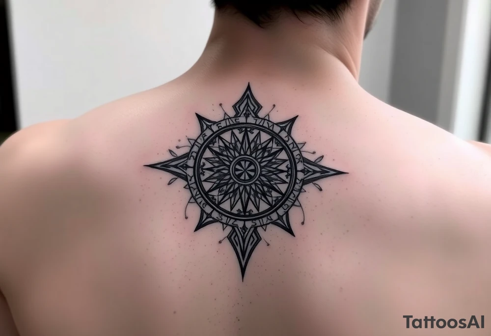 celestial space with the scales of time tattoo idea