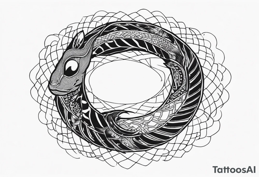 dead ouroboros tattoo idea