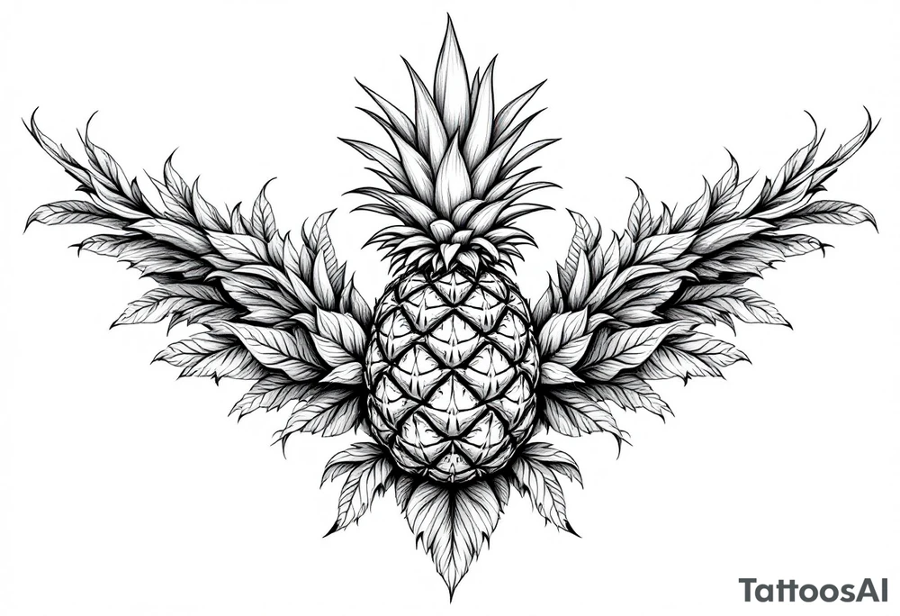 Crown pineapple vagina tattoo idea