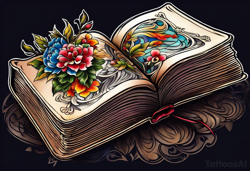 open book tattoo idea