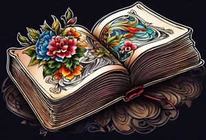 open book tattoo idea
