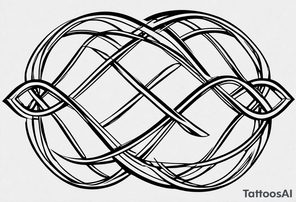 infinity symbol with four diamonds
One diamond inside one of the loops of the infinity symbol and one in the other.

Where the lines cross each other one on one side and another on the opposite side.

the infinity symbol will be the basic infinite symbol and it will four distinct diamonds tattoo idea
