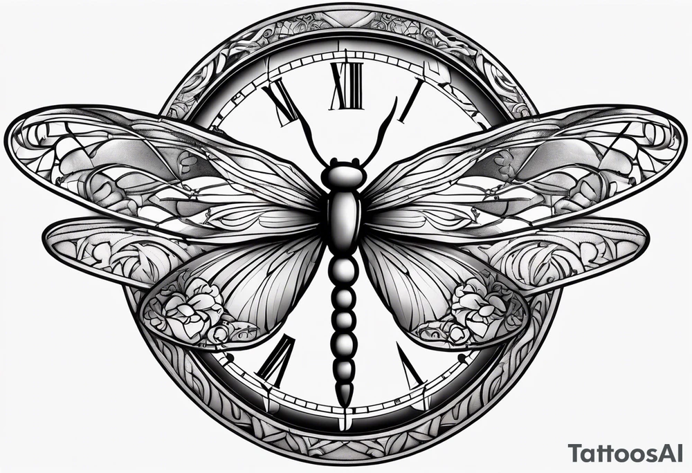 Women in recovery, time piece, dragon fly tattoo idea