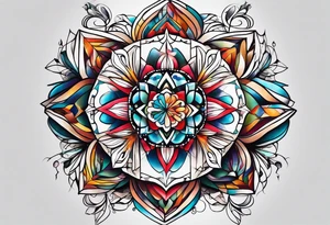Geometrical painting tattoo idea