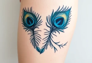 Peacock feathers tattoo idea