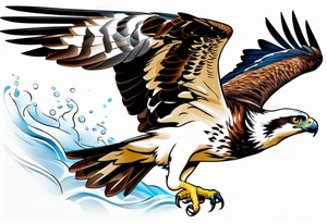 osprey taking off tattoo idea