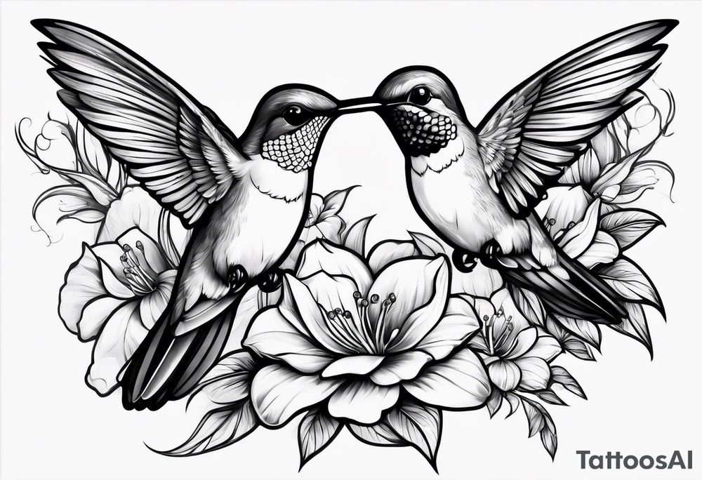 Hummingbirds tattoo idea