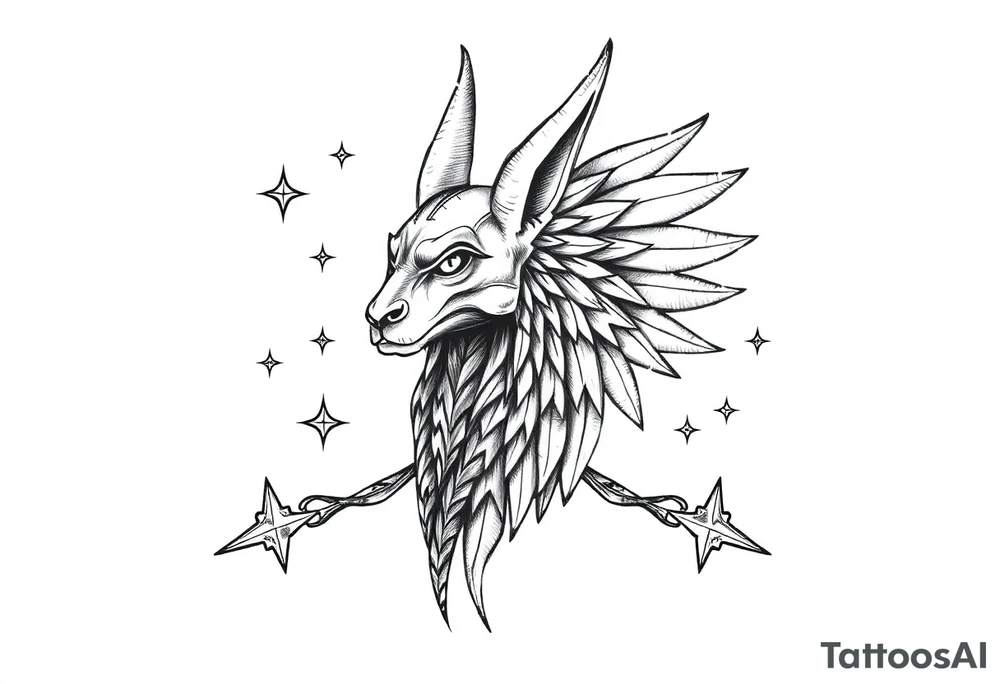 anubis,stars tattoo idea