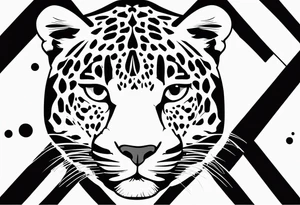 leopard print stripes tattoo idea