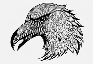 Viking Crow in a Viking style tattoo idea