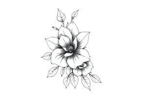 feminine flower sleeve tattoo idea