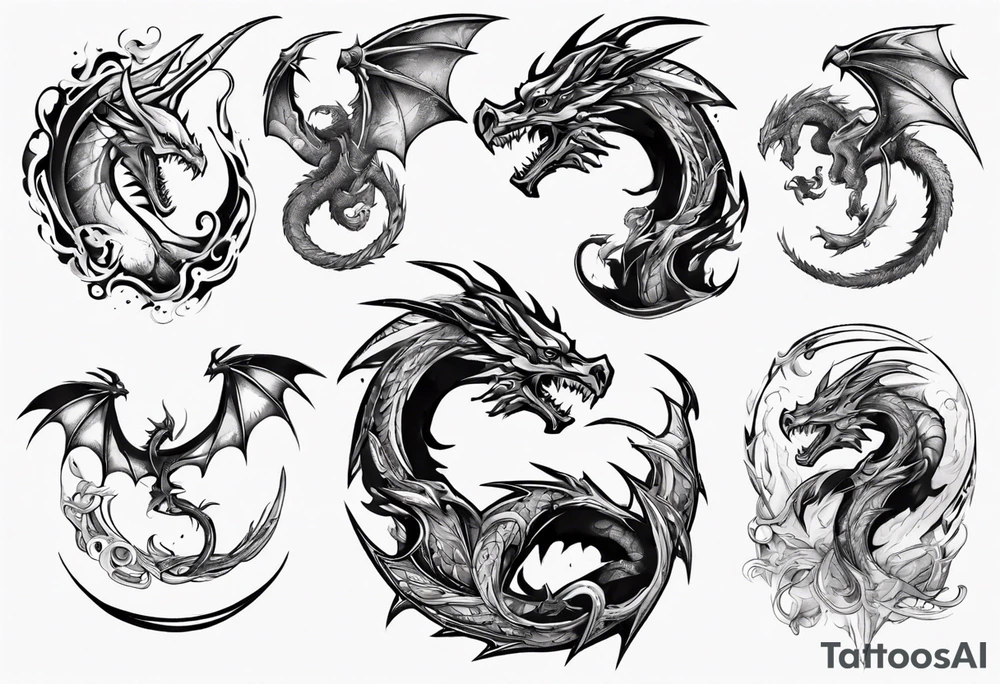 a wyvern with its rider tattoo idea