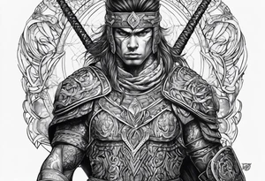 Wire warrior tattoo idea