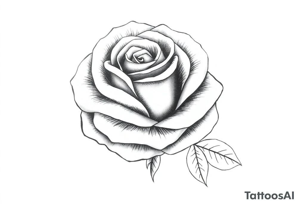 ROSE WITH FLORIDA WRITTEN IN VERTICAL AS STEM tattoo idea
