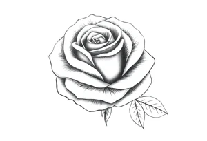 ROSE WITH FLORIDA WRITTEN IN VERTICAL AS STEM tattoo idea