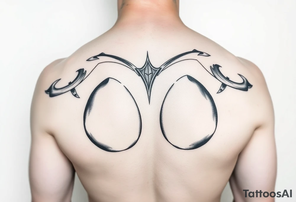 nude girl tattoo, big breasts with nipples tattoo idea
