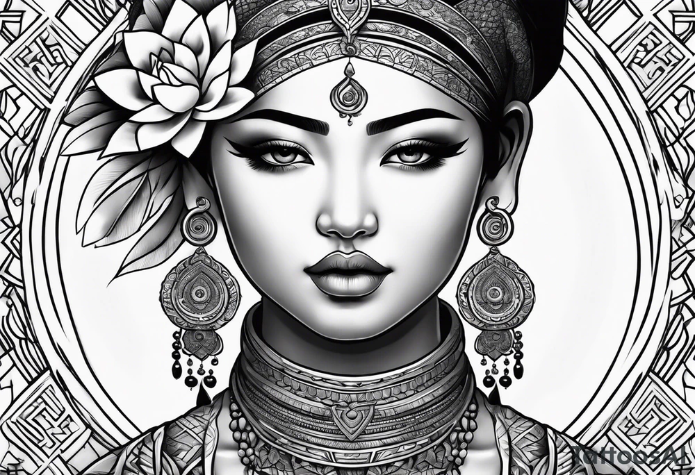 Bhudda girl tattoo idea