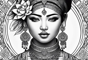Bhudda girl tattoo idea