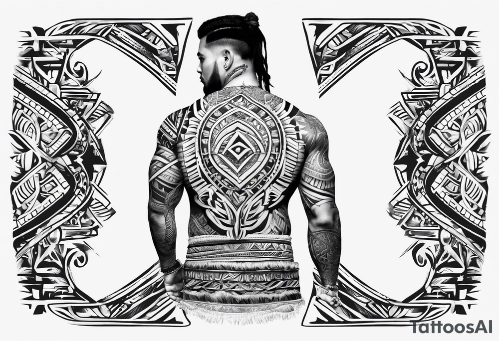 Samoan pe'a inspired back tattoo tattoo idea