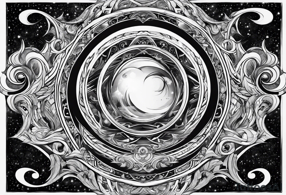 infinity symbol as a black hole tattoo idea