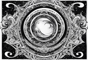 infinity symbol as a black hole tattoo idea