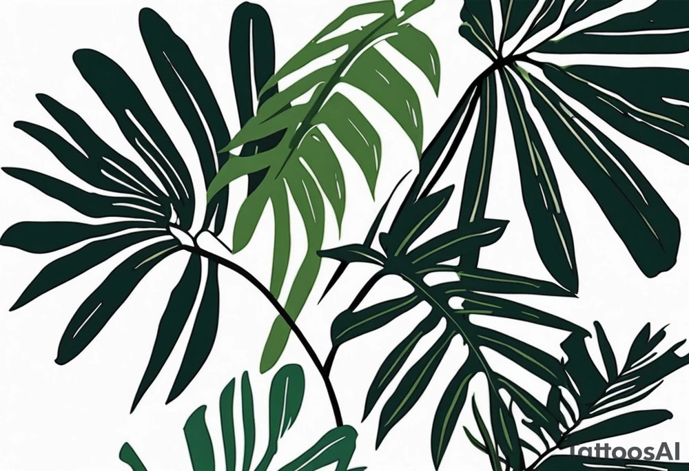 Palm leaf tattoo idea