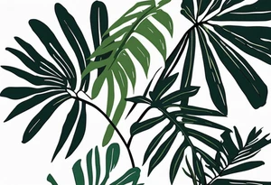 Palm leaf tattoo idea