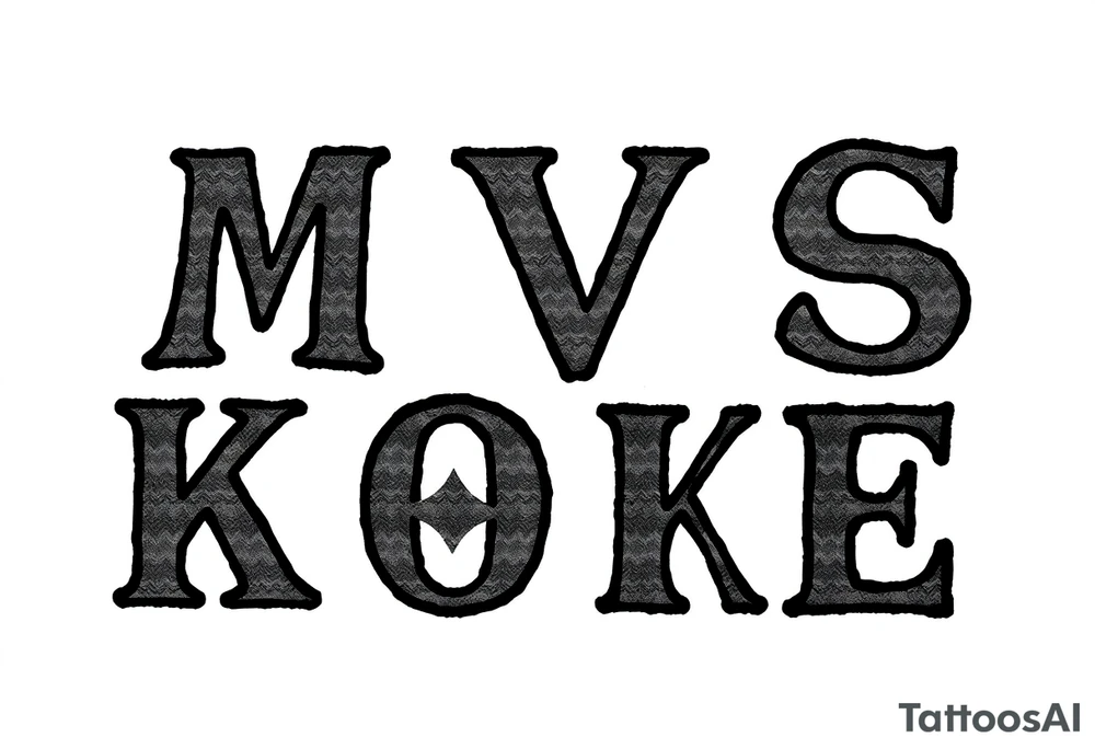 The word “MVSKOKE” shaded with Pendleton print tattoo idea
